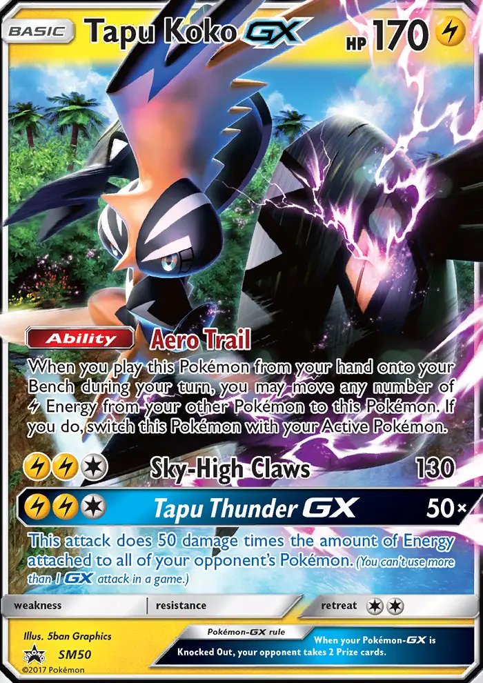 Carte Pokémon Tokorico GX #SM50 — Promos Soleil et Lune