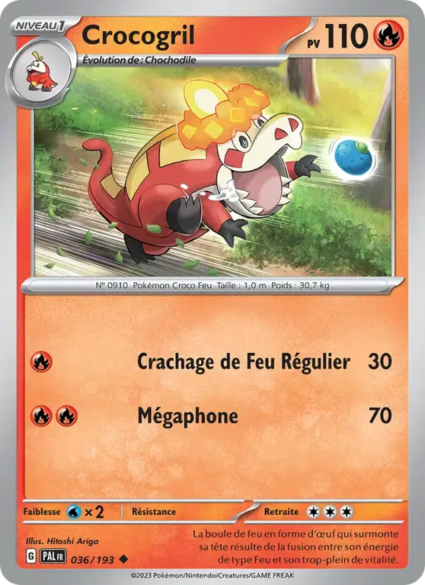 Carte Pokémon Crocogril #036 — Évolutions à Paldea