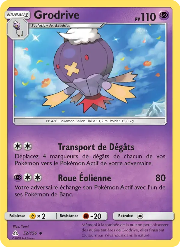 Carte Pokémon Grodrive #52 — Ultra-Prisme