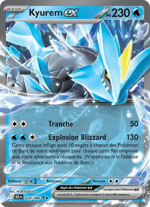 Carte Pokémon Kyurem-ex #028 — Foudre Noire