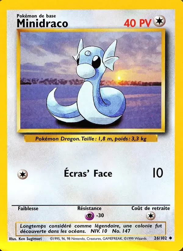 Carte Pokémon Minidraco #26 — Set de Base