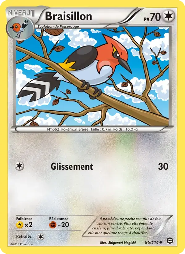 Carte Pokémon Braisillon #95 — Offensive Vapeur