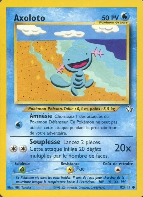 Carte Pokémon Axoloto #82 — Neo Genesis