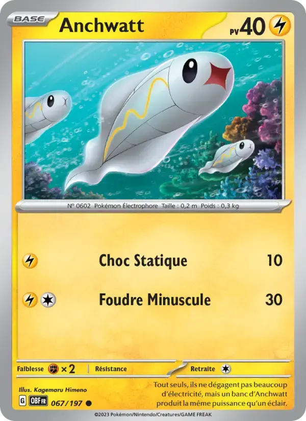 Carte Pokémon Anchwatt #067 — Flammes Obsidiennes