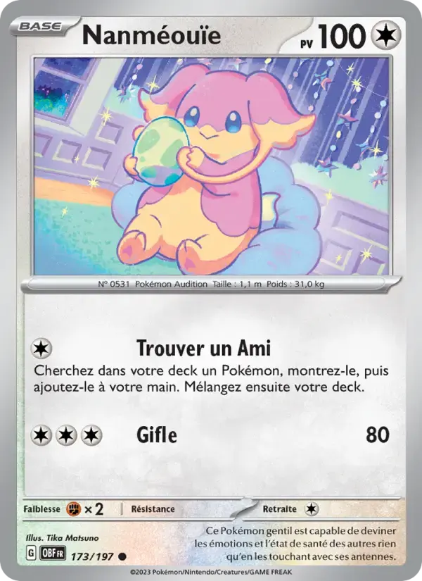 Carte Pokémon Nanméouïe #173 — Flammes Obsidiennes