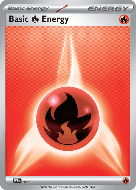 Carte Pokémon Énergie Feu #018 — Énergies Écarlate et Violet