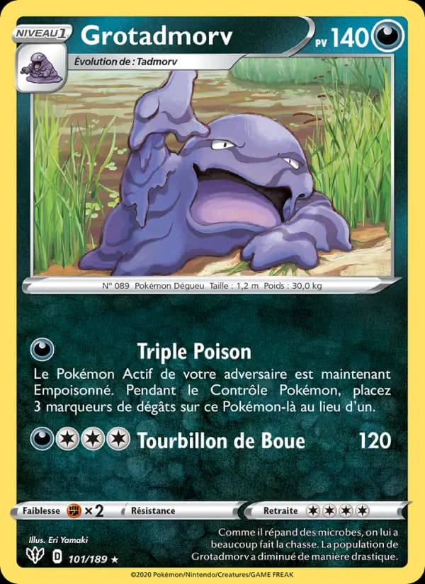 Carte Pokémon Grotadmorv #101 — Ténèbres Embrasées