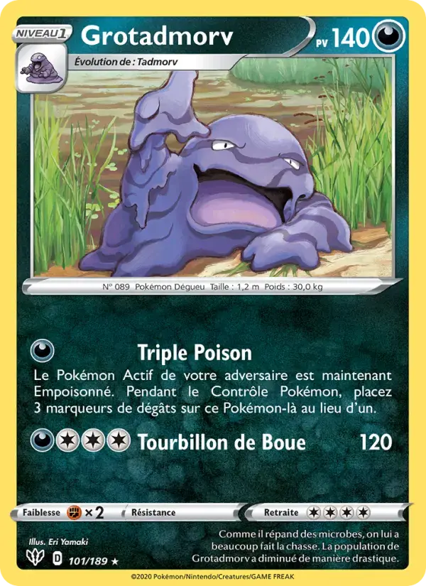 Carte Pokémon Grotadmorv #101 — Ténèbres Embrasées
