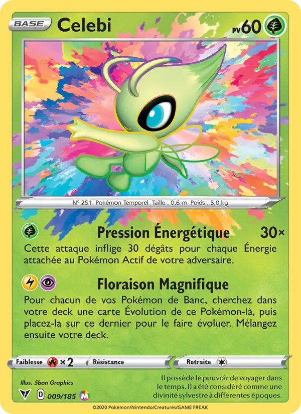 Carte Pokémon Celebi #9 — Voltage Éclatant