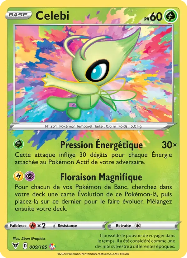Carte Pokémon Celebi #9 — Voltage Éclatant