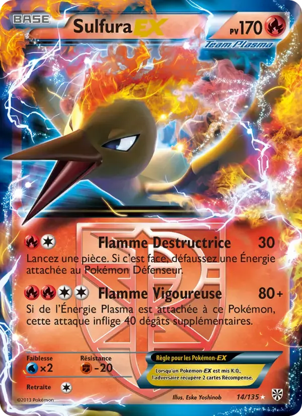 Carte Pokémon Sulfura-EX #14 — Tempête Plasma