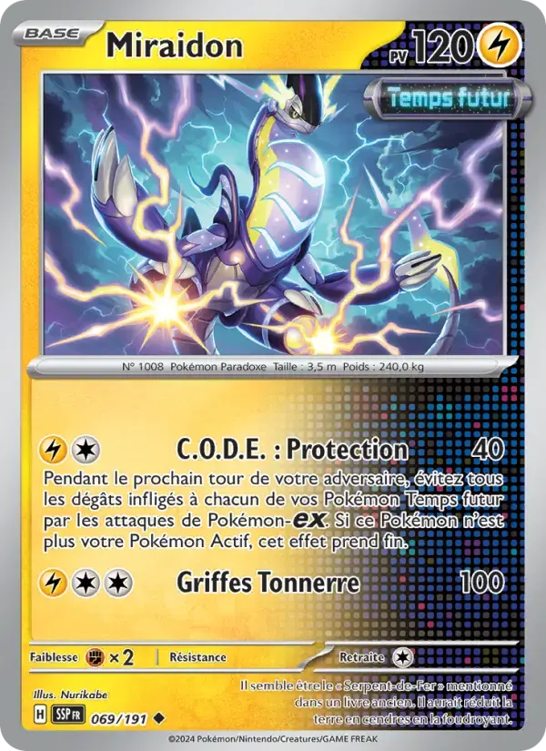 Carte Pokémon Miraidon #069 — Étincelles Déferlantes