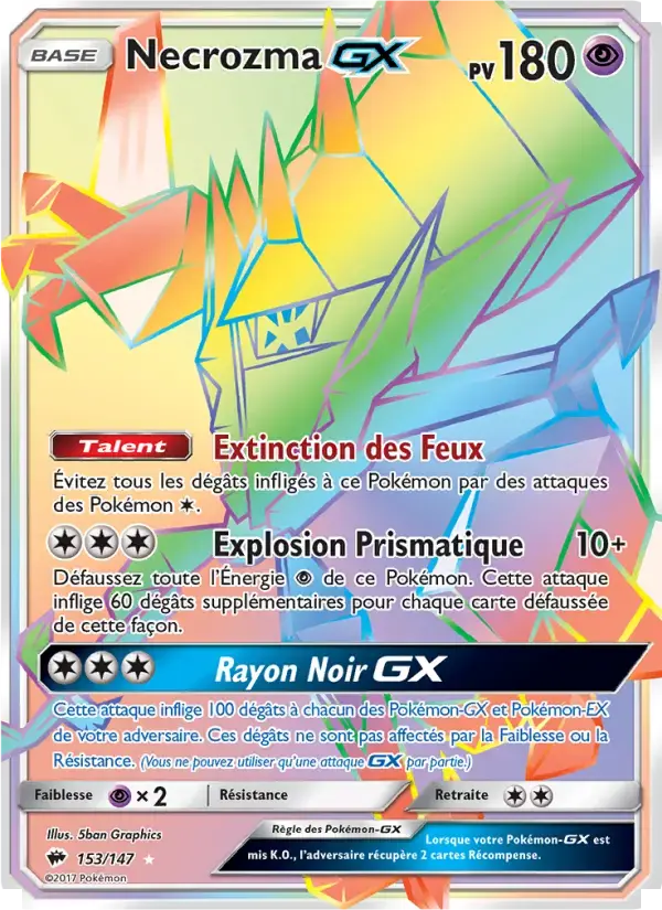 Carte Pokémon Necrozma GX #153 — Ombres Ardentes