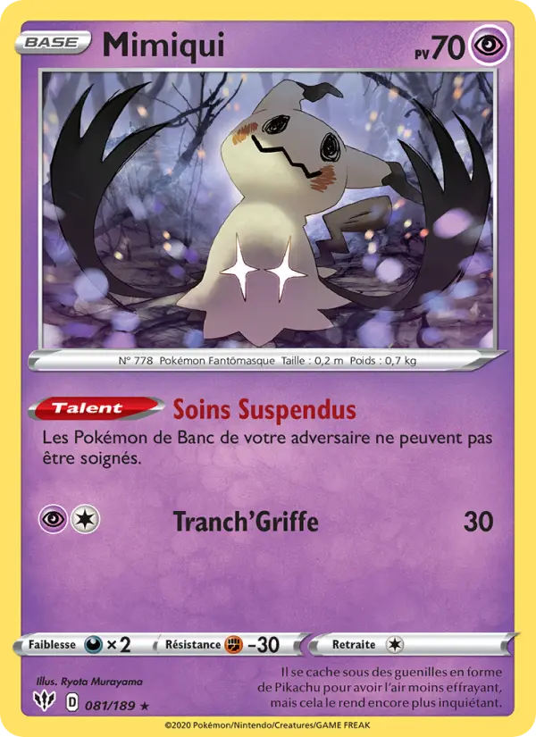 Carte Pokémon Mimiqui #81 — Ténèbres Embrasées