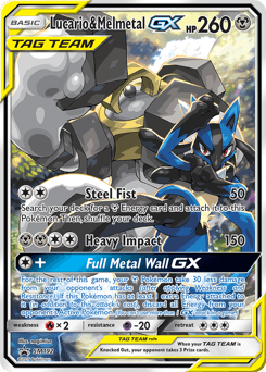 Carte Pokémon Lucario et Melmetal GX #SM192 — Promos Soleil et Lune