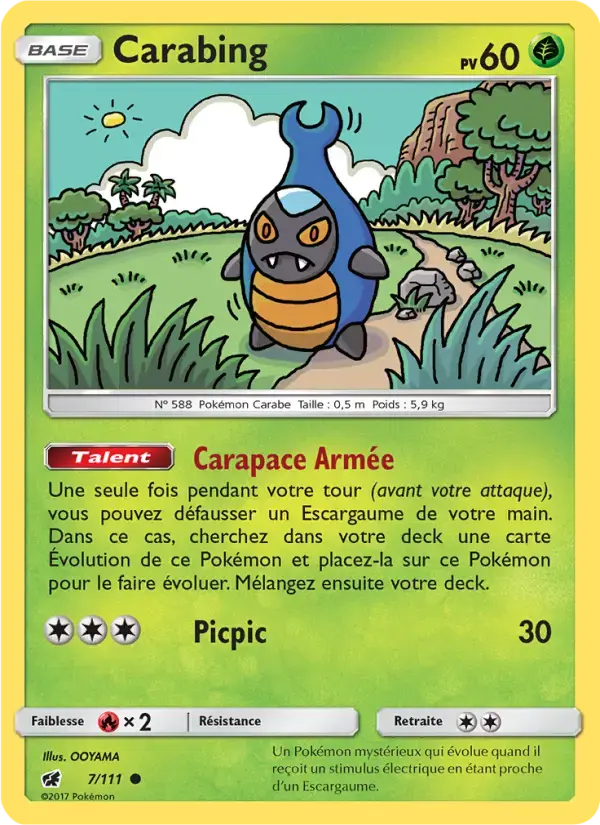 Carte Pokémon Carabing #7 — Invasion Carmin