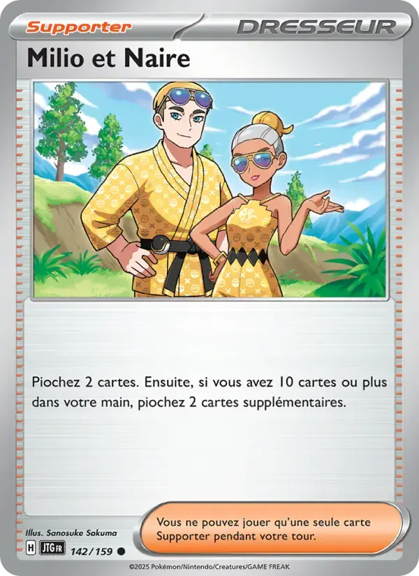 Carte Pokémon Milio et Naire #142 — Aventures Ensemble