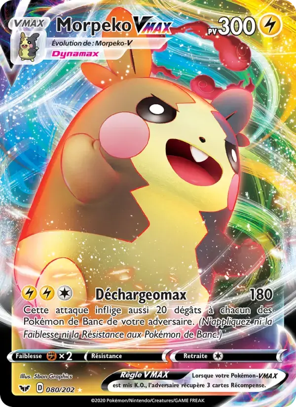 Carte Pokémon Morpeko VMAX #80 — Épée et Bouclier