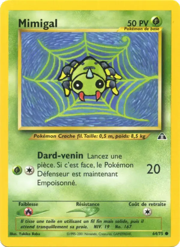 Carte Pokémon Mimigal #64 — Neo Discovery