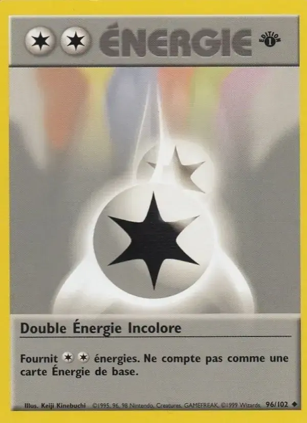 Carte Pokémon Double Énergie Incolore #96 — Set de Base