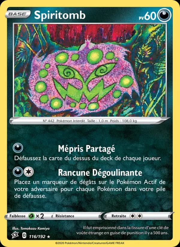 Carte Pokémon Spiritomb #116 — Clash des Rebelles