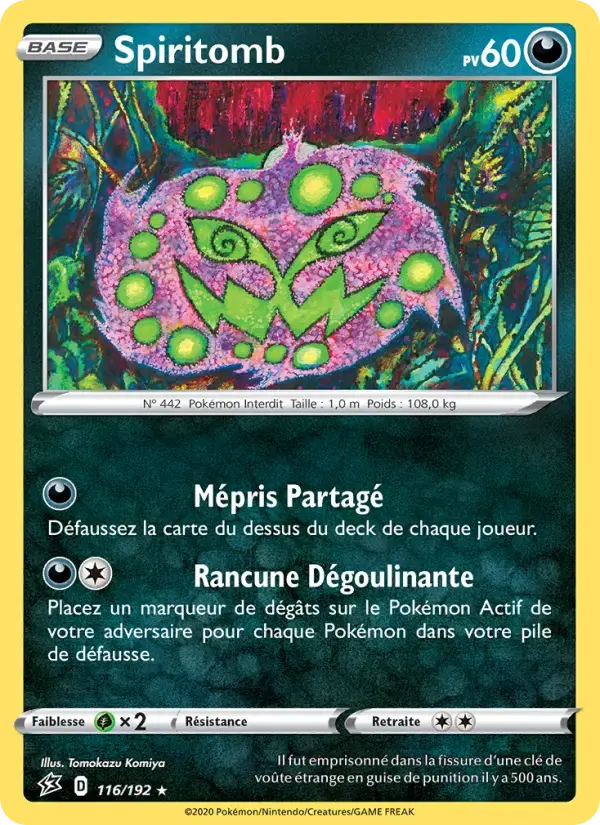 Carte Pokémon Spiritomb #116 — Clash des Rebelles