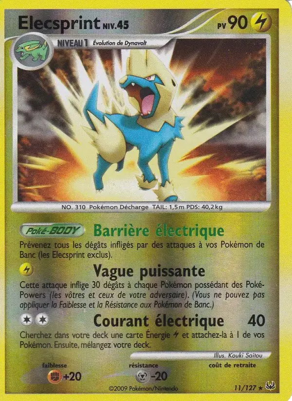 Carte Pokémon Élecsprint #11 — Platine
