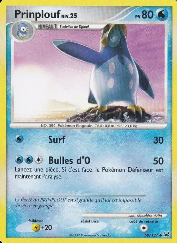 Carte Pokémon Prinplouf #59 — Platine