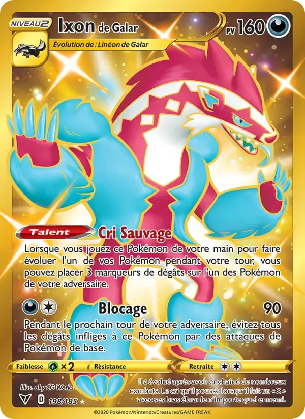 Carte Pokémon Ixon de Galar #198 — Voltage Éclatant
