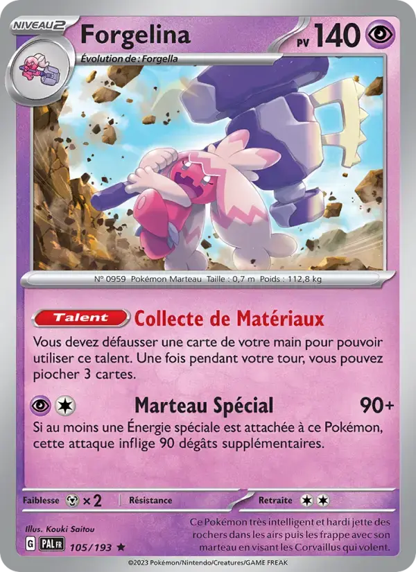 Carte Pokémon Forgelina #105 — Évolutions à Paldea
