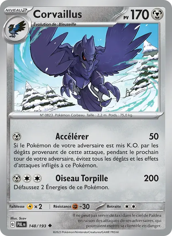 Carte Pokémon Corvaillus #148 — Évolutions à Paldea