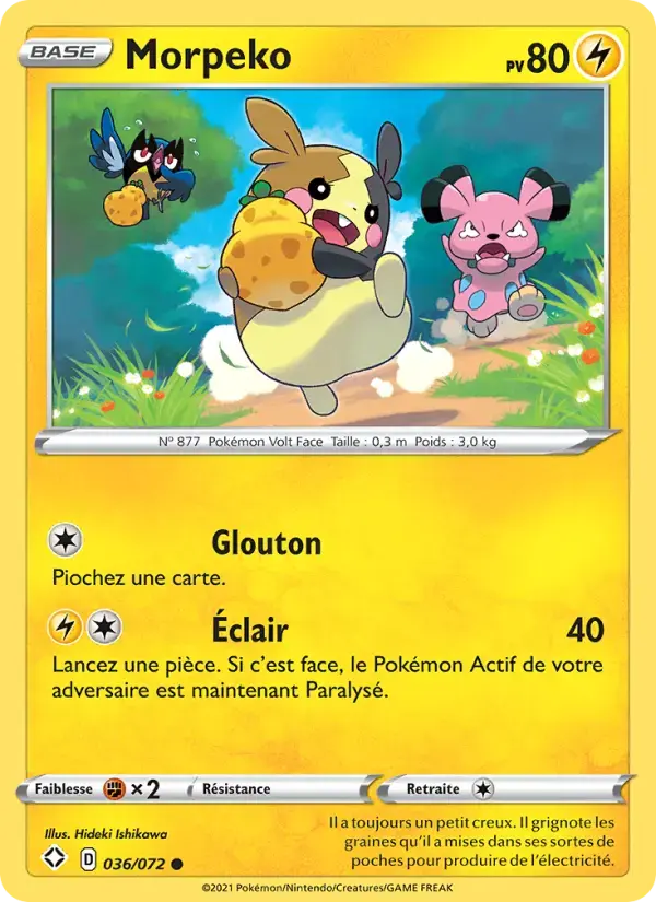 Carte Pokémon Morpeko #36 — Destinées Radieuses