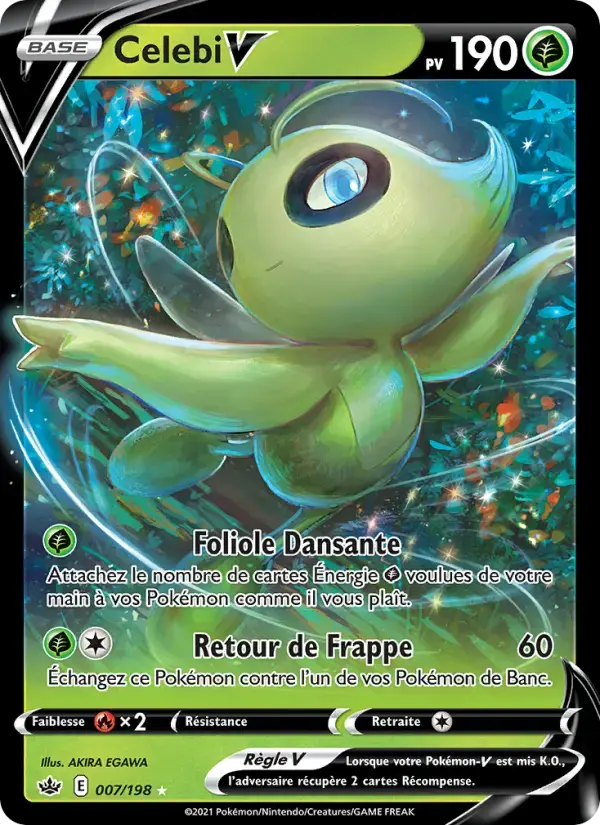 Carte Pokémon Celebi V #7 — Règne de Glace