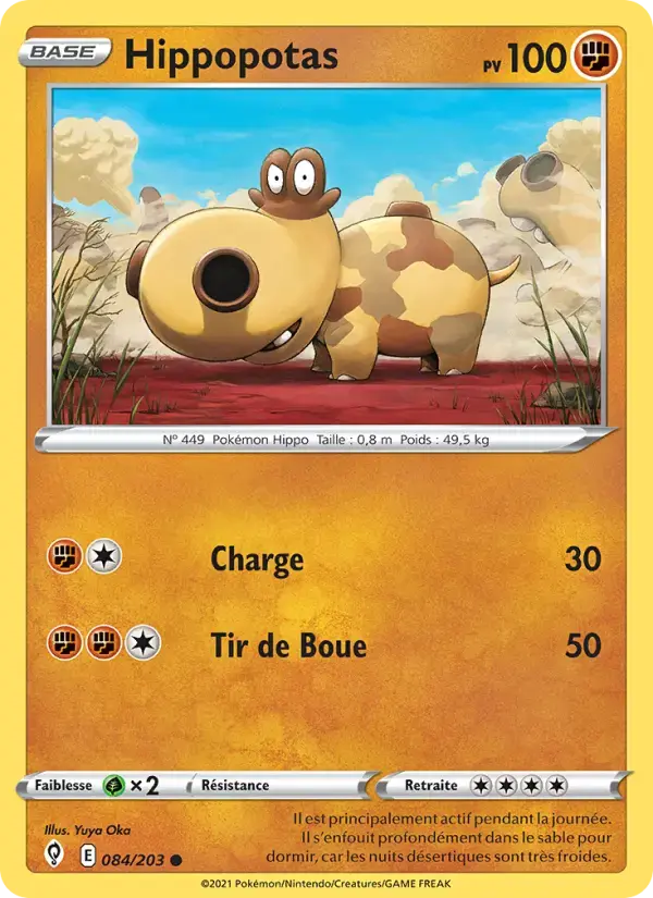 Carte Pokémon Hippopotas #84 — Évolution Céleste