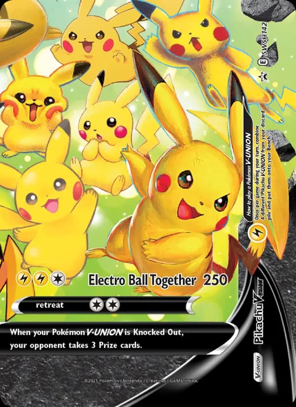 Pikachu V-UNION #SWSH142 — Sword & Shield Promos