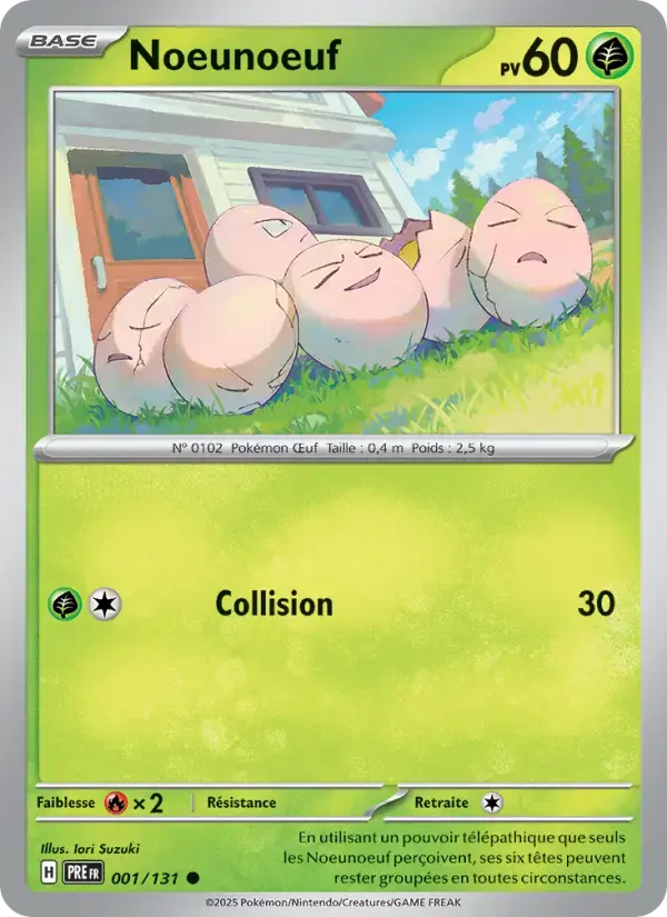 Carte Pokémon Noeunoeuf #001 — Évolutions Prismatiques