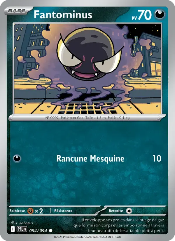 Carte Pokémon Fantominus #054 — Flammes Fantasmagoriques