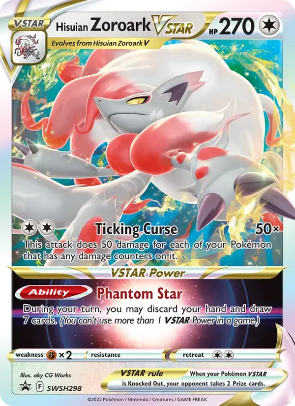Carte Pokémon Hisuian Zoroark VSTAR #SWSH298 — Promos Épée et Bouclier