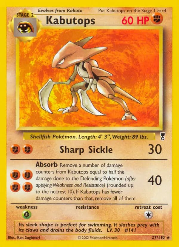 Kabutops #27 — Legendary Collection