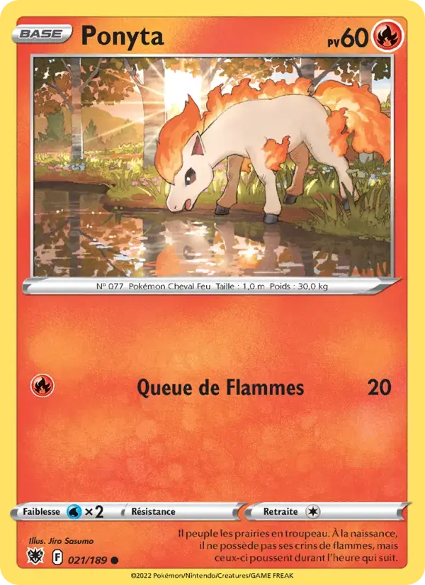 Carte Pokémon Ponyta #021 — Astres Radieux
