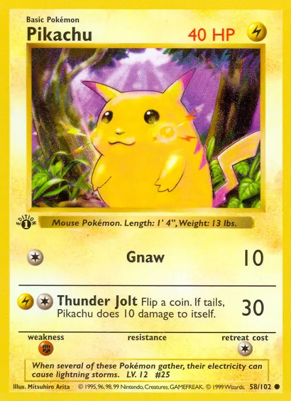 Pikachu #58 — Base Set