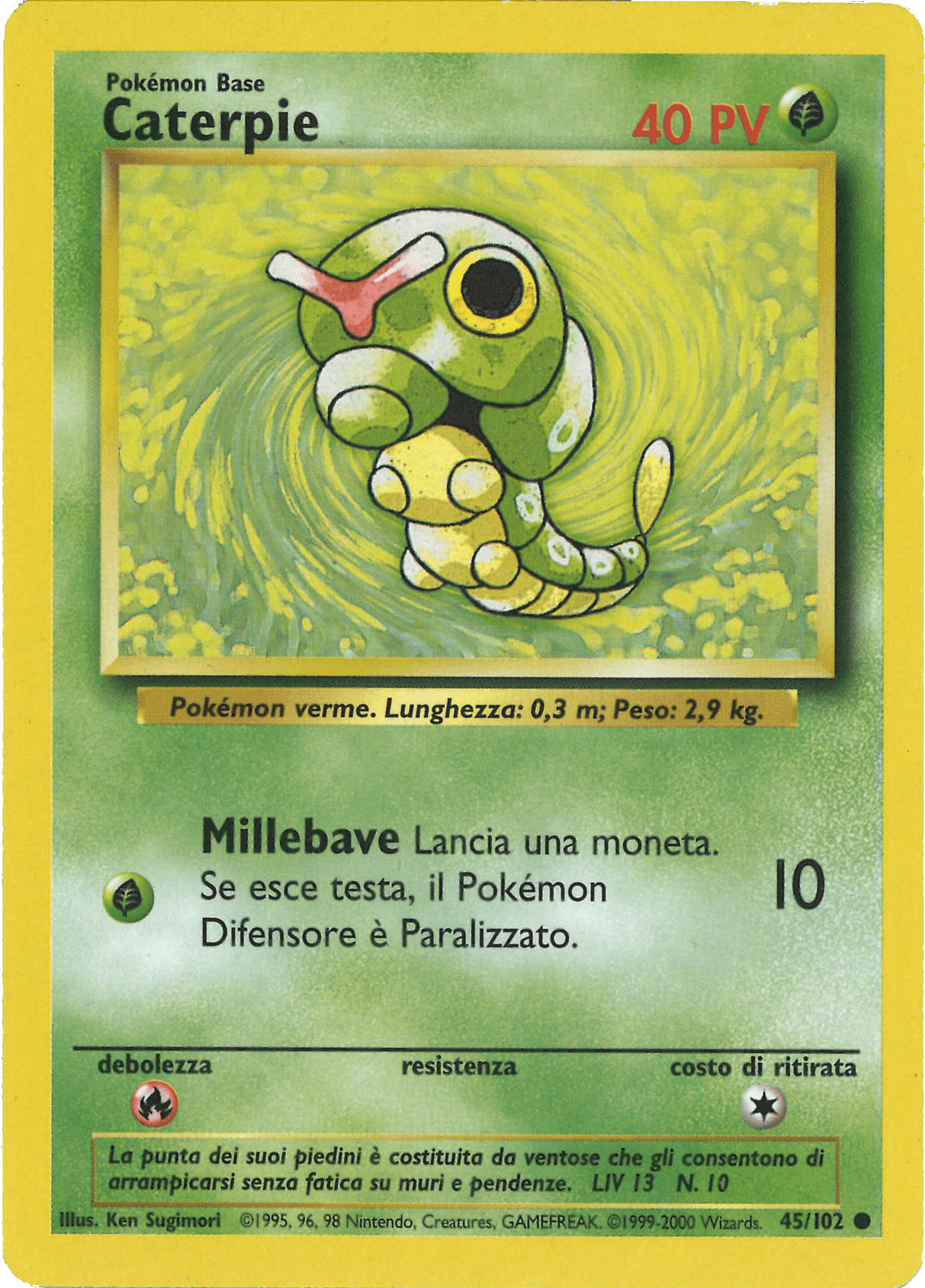 Carte Pokémon Chenipan #45 — Set de Base
