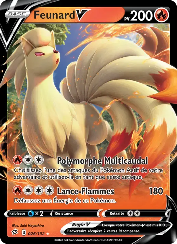 Carte Pokémon Feunard V #26 — Clash des Rebelles