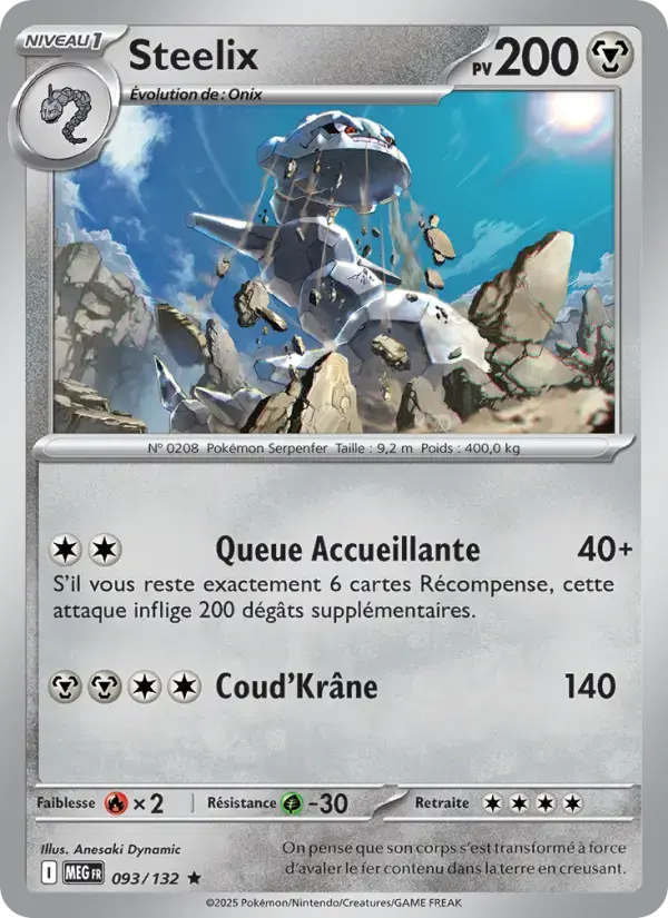 Carte Pokémon Steelix #093 — Méga-Évolution