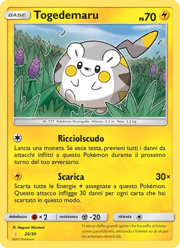 Carte Pokémon Togedemaru #26 — Kit du Dresseur SL (Raichu d'Alola)
