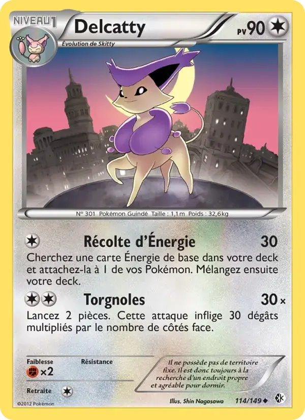 Carte Pokémon Delcatty #114 — Frontières Franchies