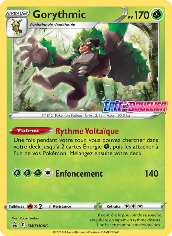 Carte Pokémon Gorythmic #SWSH006 — Promos Épée et Bouclier