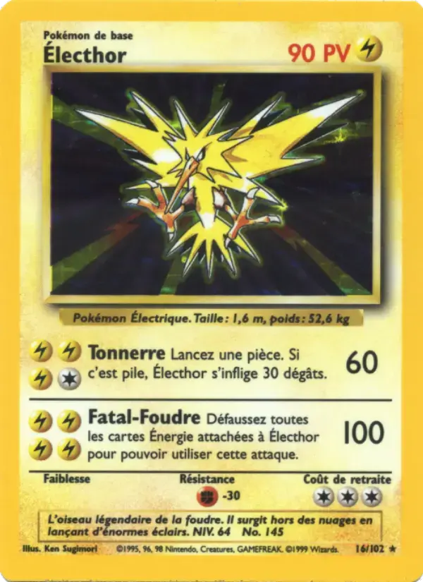 Carte Pokémon Électhor #16 — Set de Base