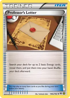 Carte Pokémon Professor's Letter #146a — Impulsion Turbo