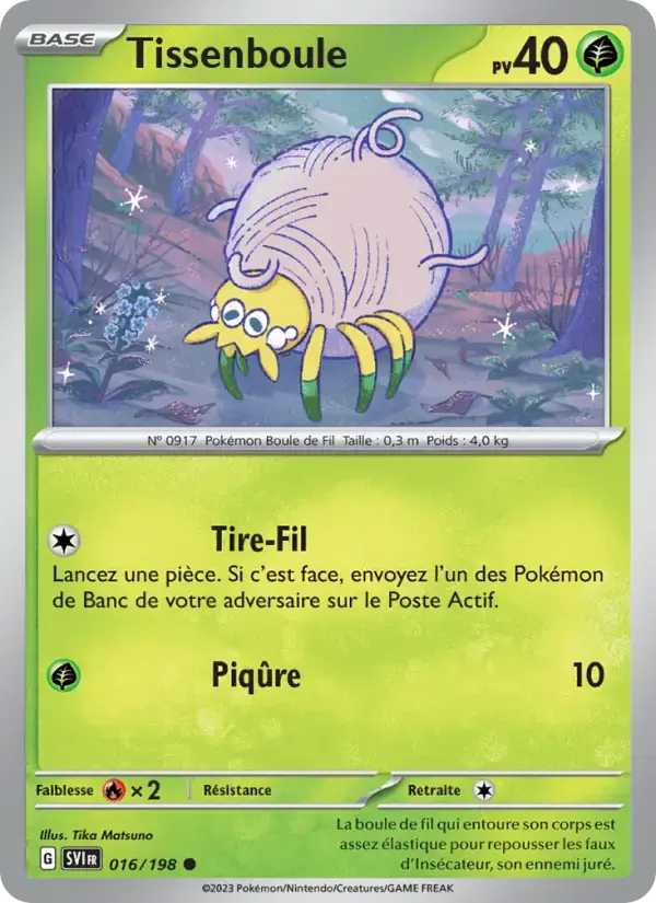 Carte Pokémon Tissenboule #016 — Écarlate et Violet